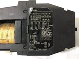SIEMENS 3TF4022-0B CONTACTOR 460 V @ 5 HP 24V DC COIL