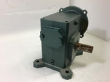 GROVE GEAR FLXALINE TMQ220-2 LEFT ANGLE GEAR REDUCER .491 HP 50:1 RATIO 56C