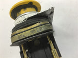 ALLEN-BRADLEY 800T-D... SERIES T YELLOW MUSHROOM PUSHBUTTON