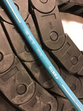 IGUS ENERGY CHAIN LOT OF 2- 9'3" AND 8'6" CABLE TRACK 200-03-100 WITH BRACKET