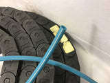 IGUS ENERGY CHAIN LOT OF 2- 9'3" AND 8'6" CABLE TRACK 200-03-100 WITH BRACKET