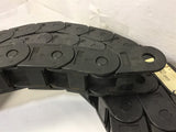 IGUS ENERGY CHAIN LOT OF 2- 9'3" AND 8'6" CABLE TRACK 200-03-100 WITH BRACKET