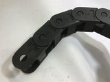 IGUS ENERGY CHAIN LOT OF 2- 9'3" AND 8'6" CABLE TRACK 200-03-100 WITH BRACKET