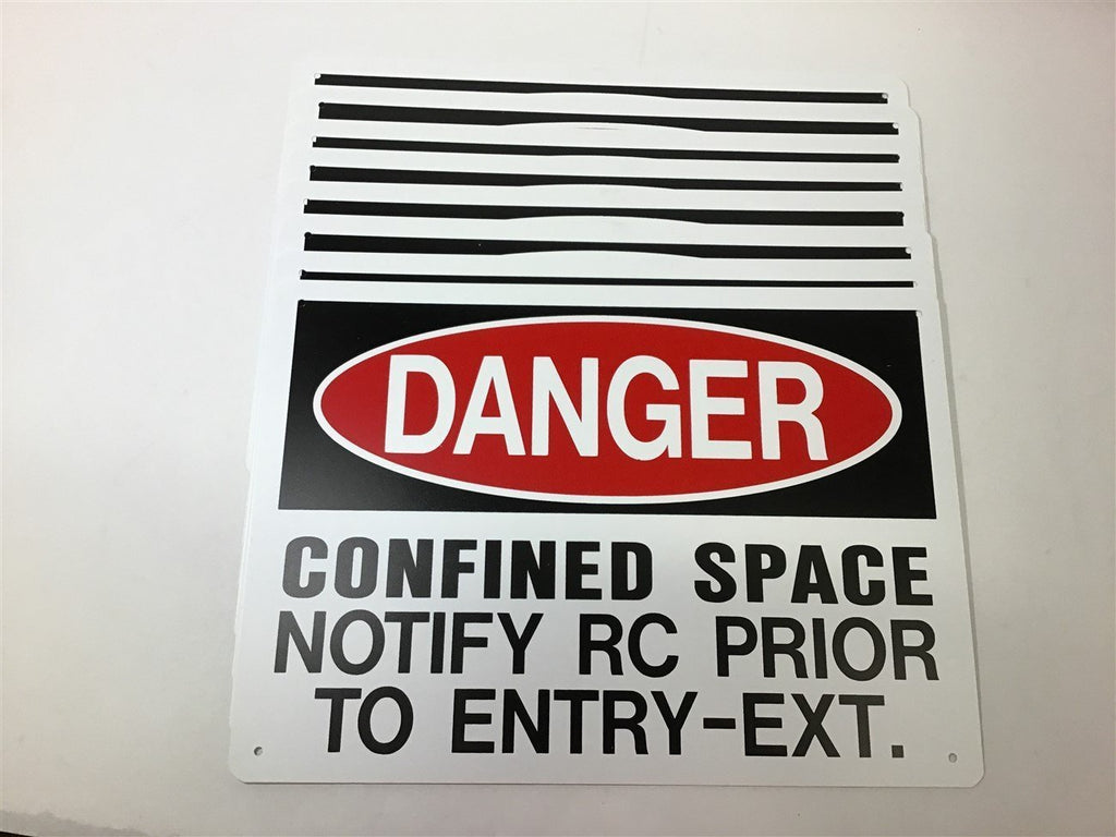 UTC ZZ571 DANGER CONFINED -SPACE SIGN LOT OF 10