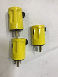 CIRCLE F 20 A 125 V MALE PLUG LOT OF 3