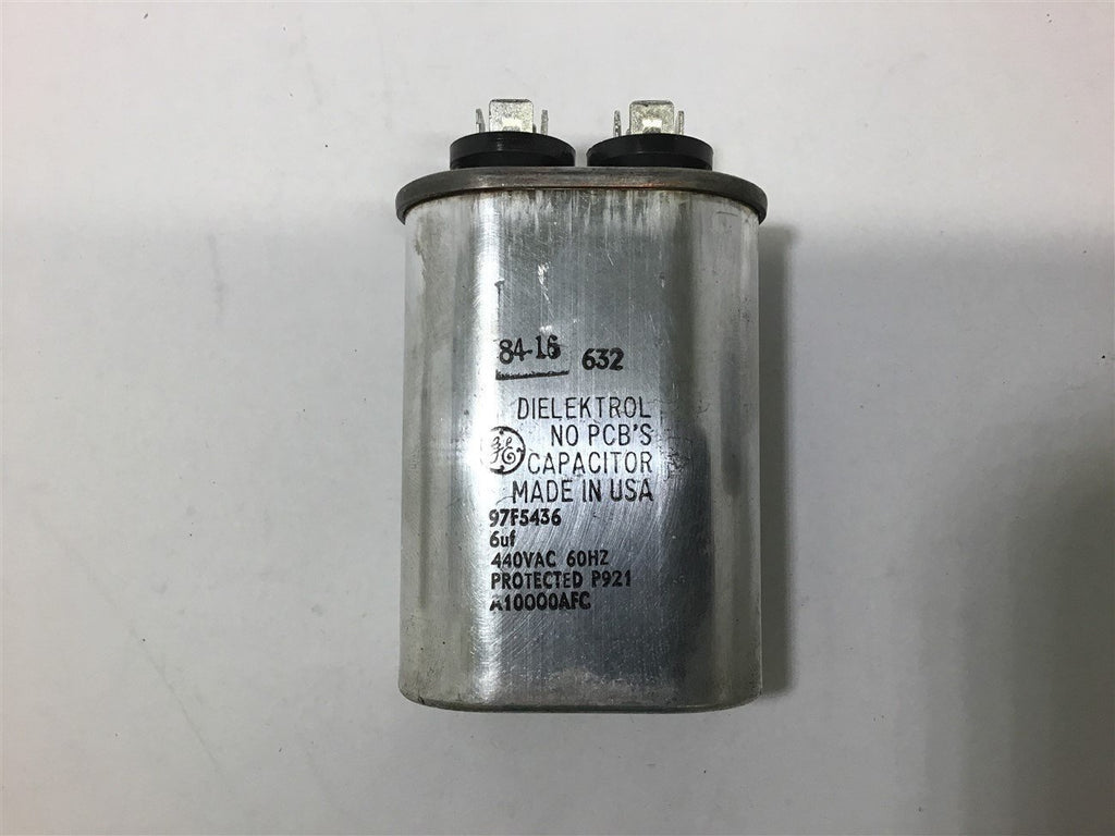GE DIELEKTROL 97F5436 6UF CAPACITOR 440 VAC 60HZ