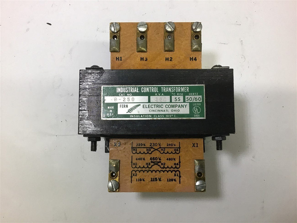 FERN B-250 .230 KVA 50/60 HZ, 230 460 PRI 115 SEC VOLTS TRANSFORMER