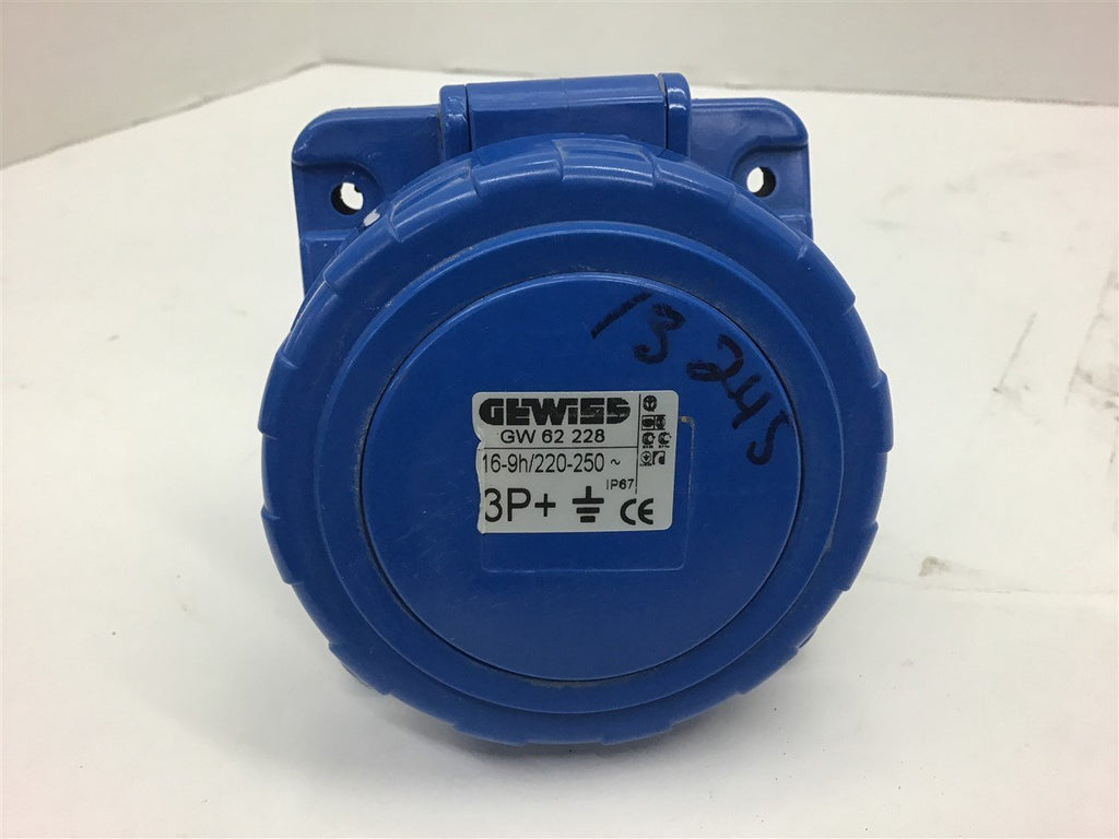 Gewiss GW 62 228 Plug 16-9H 220-250 Vac