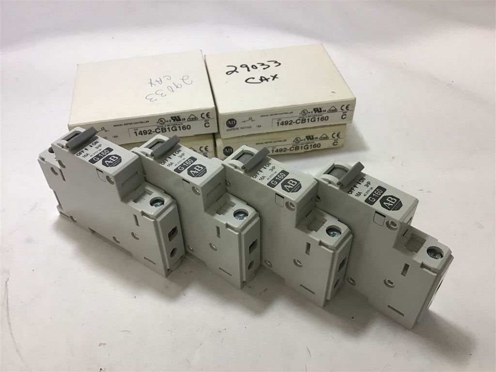 Allen-Bradley 1492-CB1G160 Ser C Circuit Breaker 16 A Lot of 4