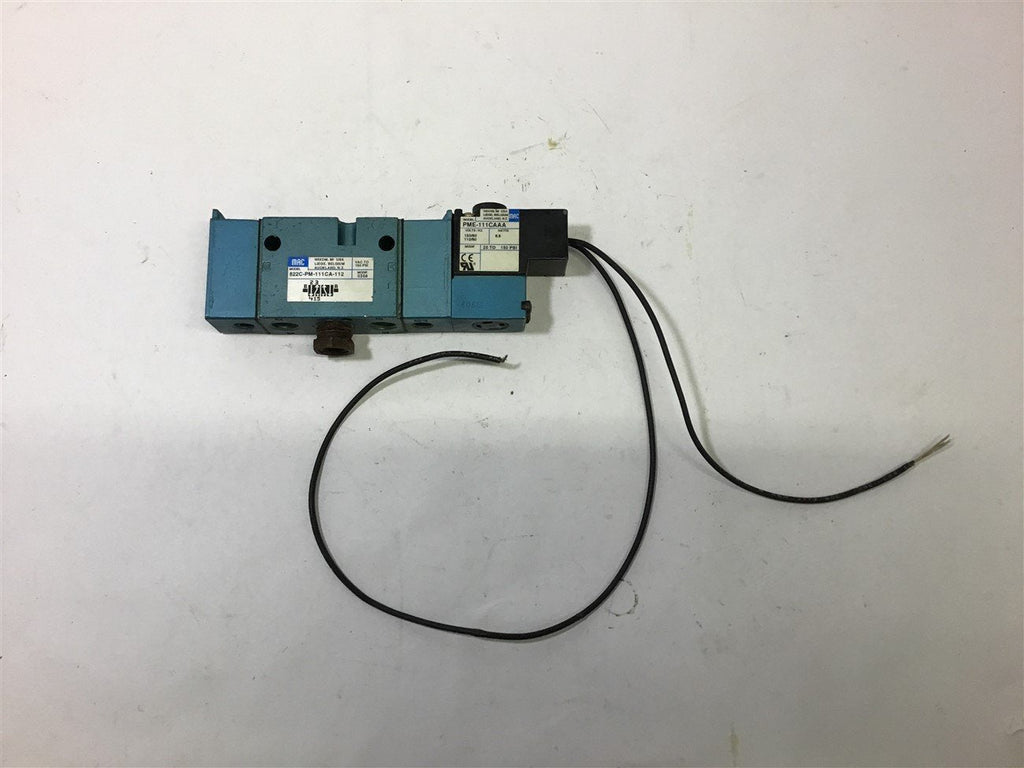 MAC 822C-PM-111CA-112 SOLENOID VALVE PME-11CAAA 120 VOLTS 6.8 WATTS