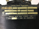 ALLEN-BRADLEY 1497-N19 A .500 KVA TRANSFORMER 220/440, 240/480 PRI 110 120 SEC