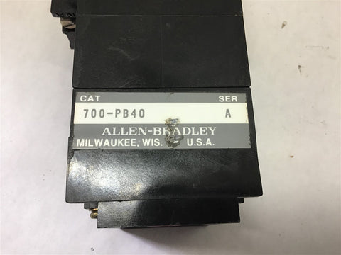 Allen-Bradley 700-P400A1 AC Relay 10 Amp 115-120 Volt Coil