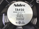 Nidec TA450 115 Volts Fan 30122-10 50/60 HZ .26/.21 Amp