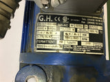 G.H. VB1-60 GearMotor 0.4/0.1 KW 3445/805 RPM 460 V 3 Ph 60 Hz TEFC