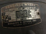 Robbins 5 HP Ac Motor 230/460 Volts 1725 RPM 4P 254 Frame 3 Phase