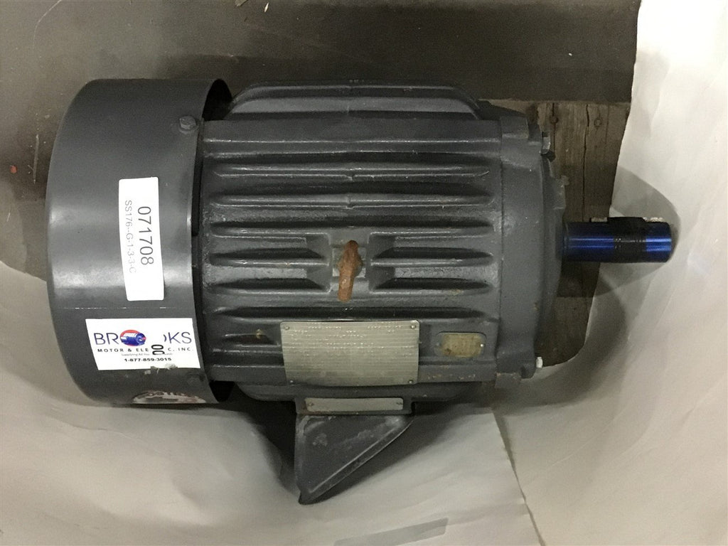 US Electric 10 Hp AC Motor 208-230/460 Volts 3505 RPM 2P 215 T Frame