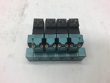 Mac 35A-BAE-DDAJ-1KJ Solenoid Valve Lot of 4 Mounted on Manifold