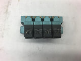 Mac 35A-BAE-DDAJ-1KJ Solenoid Valve Lot of 4 Mounted on Manifold