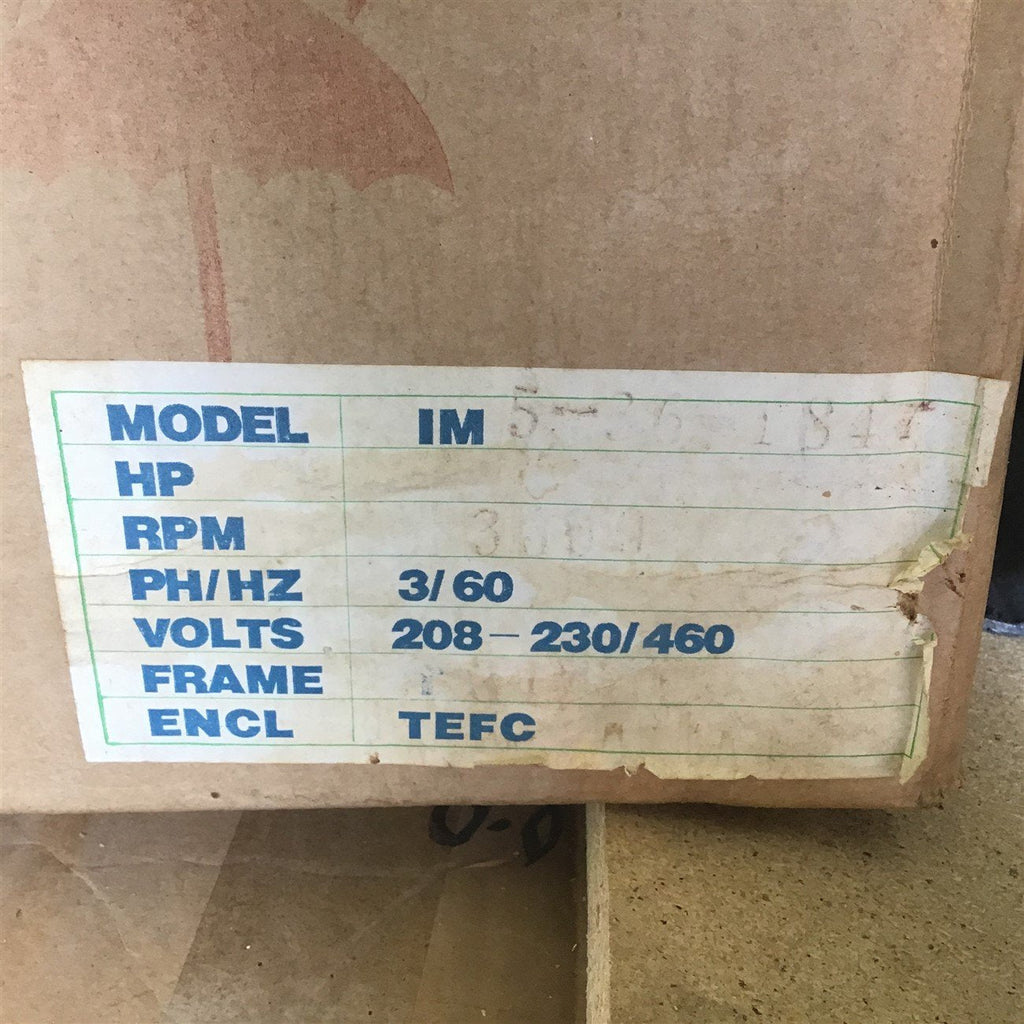 IM 5 Hp AC Motor 230/460 Volt 3600 rpm 2P 184T Frame
