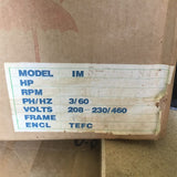 IM 5 Hp AC Motor 230/460 Volt 3600 rpm 2P 184T Frame