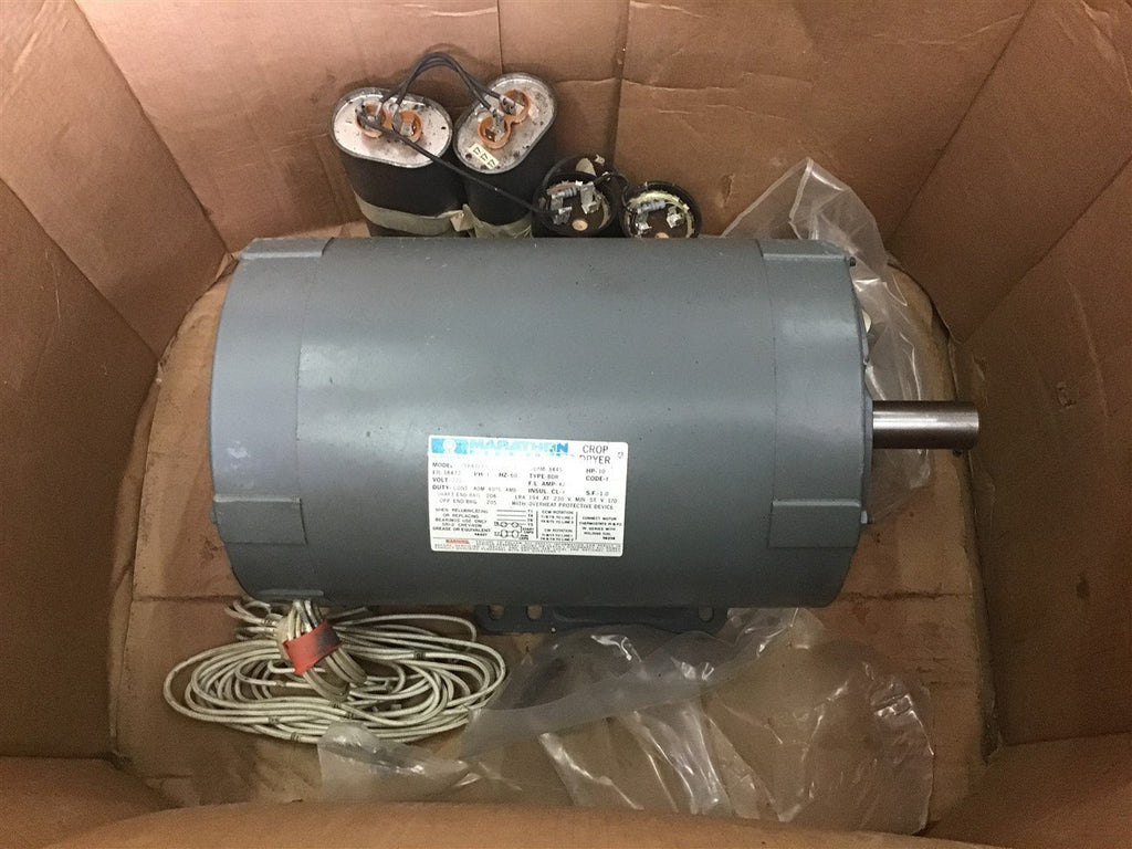Marathon NH184TBDR7009AB 10 HP AC Motor 230 volts 3600 Rpm 2P Single Phase 184TZ