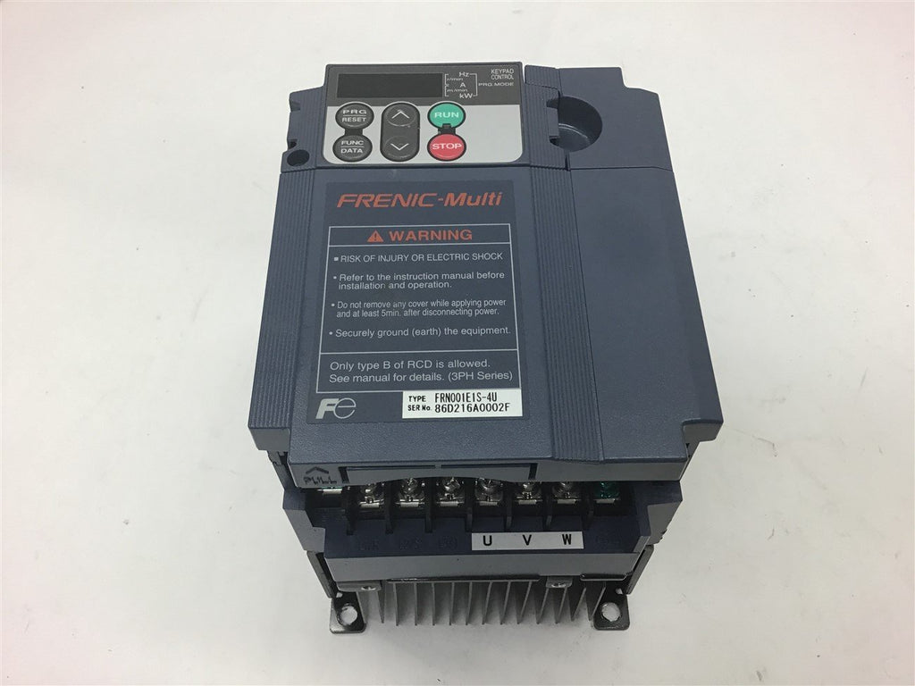 Fuji Frenic-Multi FRN001E1S-4U Drive 2.5 Amp 1 Hp 380-480 volt