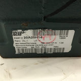 Dodge Tigear 20A20H14 Hollow Shaft Gear Reducer 20:1 Ratio 1.34 Input Hp