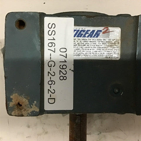 Dodge Tigear 20Q10L56 10:1 Ratio Left Angle Gear Reducer 2.25 Input Hp