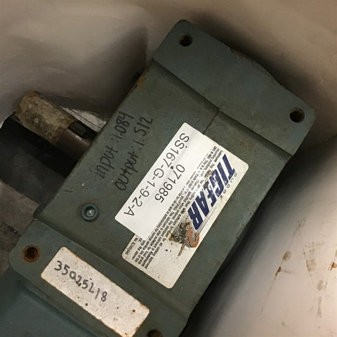 Dodge Tiogear 35Q25L 18 Left Angle Gear Reducer 25:1 Ratio 4.72 Input HP