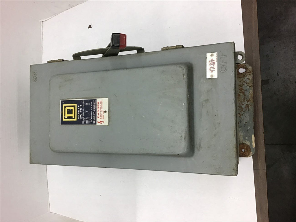 Square D HU-363AWK Non-Fused Safety Switch 100 AMPS 600 Vac Type 3, 3r or 12