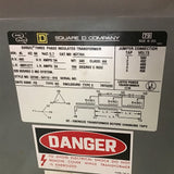 Square D 45T76H 45 KVA Transformer 480 Pri Volts 480/277 Sec Volts 3 Phase