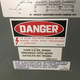 Square D 45T76H 45 KVA Transformer 480 Pri Volts 480/277 Sec Volts 3 Phase