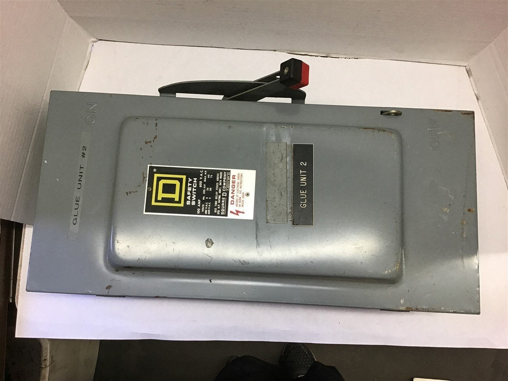 Square D H-363 Fusible Safety Switch Ser E1 600 VAC 100 A Type 1 Encl