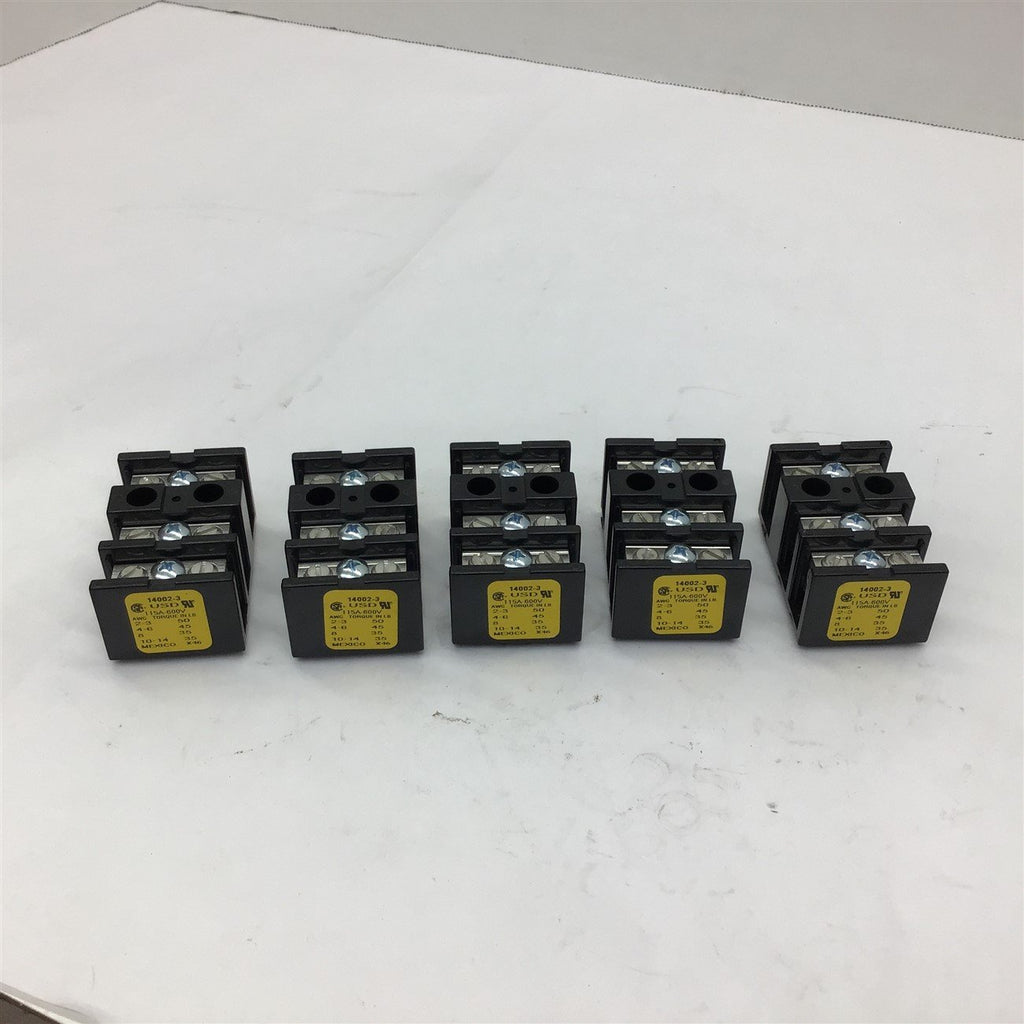 Buss 14002-3 Power Distribution Block 115A-600 Volts Lot of 5