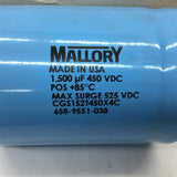 Mallory CGS152T450X4C Capacitor 1500 UF 450 VDC