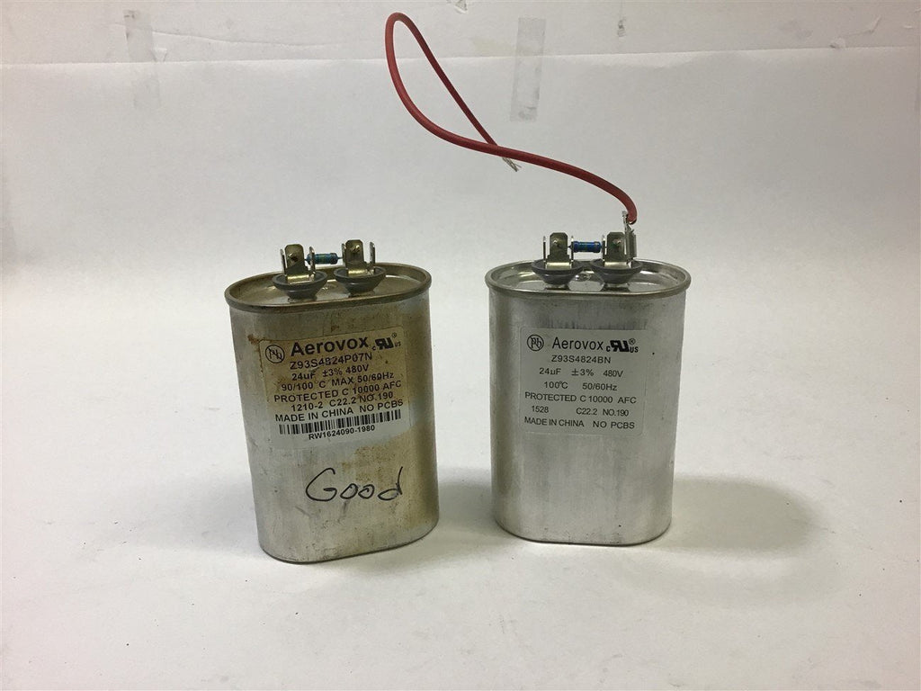 Aerovox Z93S48Z4P07N 24UF 480 V Capacitor Lot of 2