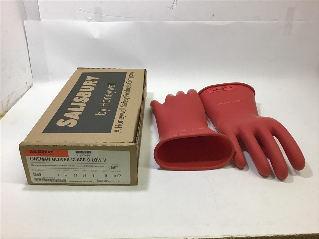 Honeywell Salisbury E011B/9 Lineman Gloves Class 0 Low V Size 9