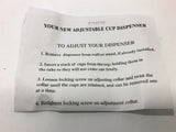 San Jamar C3400P Adjustable Cup Dispenser