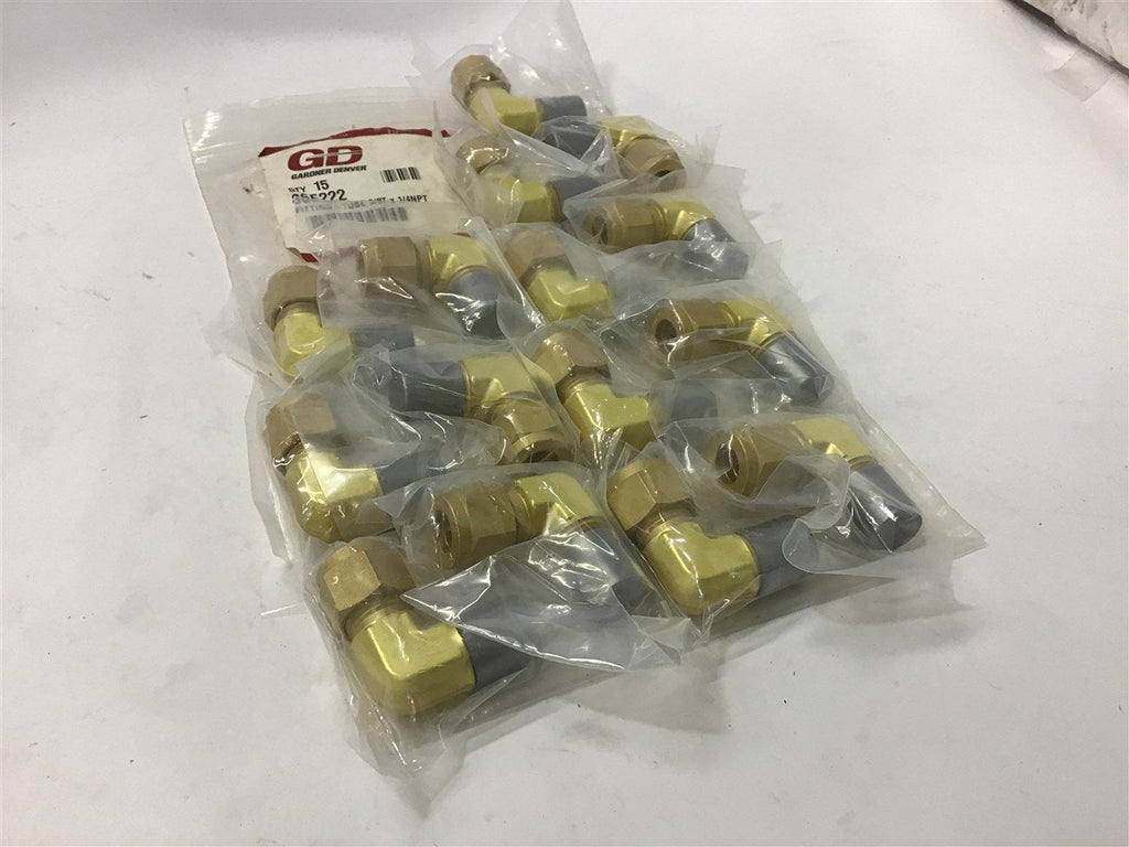 Gardner Denver 86E222 Fitting Tube 3/8T x 14NPT Qty 15