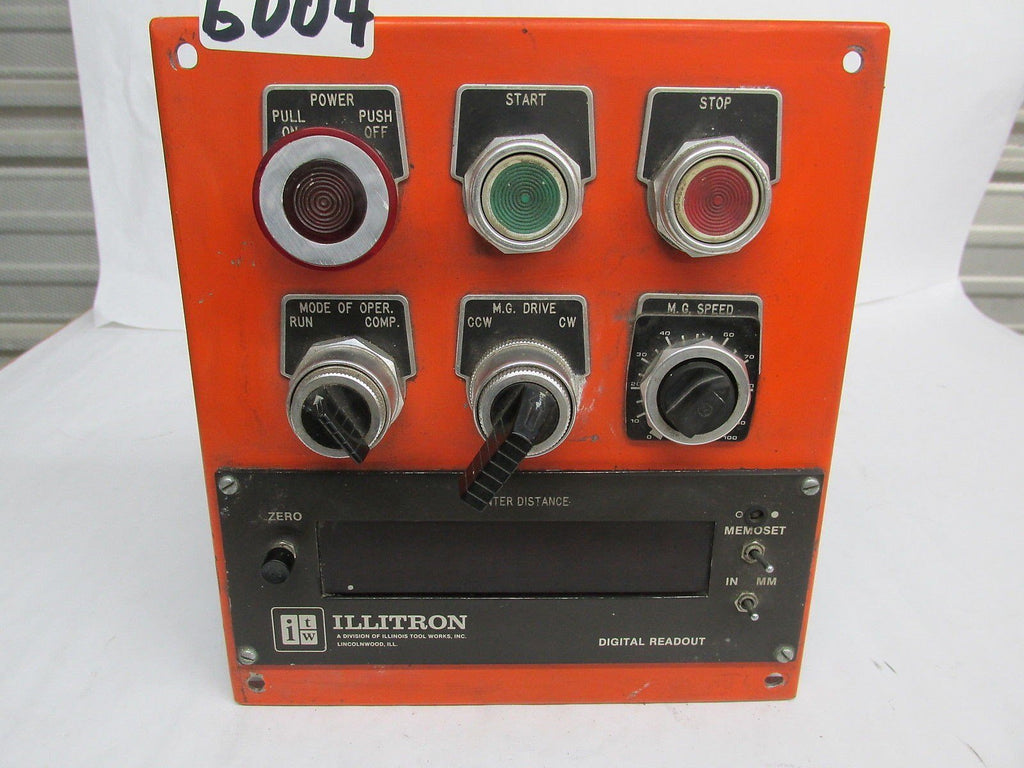 ITW ILLITRON CONTROL PANEL - DIGITAL READ OUT - 9001 CLASS - TYPE KA-1 - SER. G