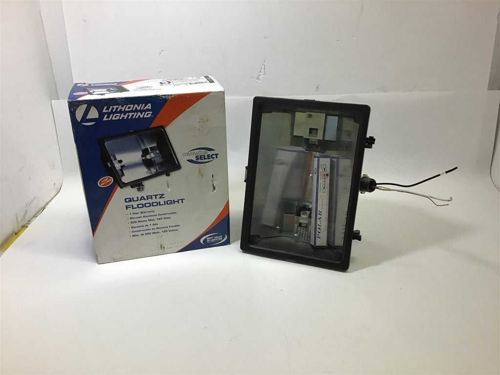 Lithonia Lighting F500QLD120 Dark Bronze Quartz Flood Light 128UXW 120 V 500 W