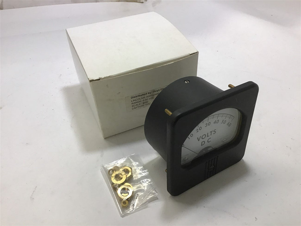 LINCOLN 9SM10486-3 DC VOLT METER 0-60 VDC