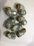COOPER CROUSE-HINDS LTB12590 90 DEG ANGLE MALE CONNECTOR 1-1/4" PACK OF 7