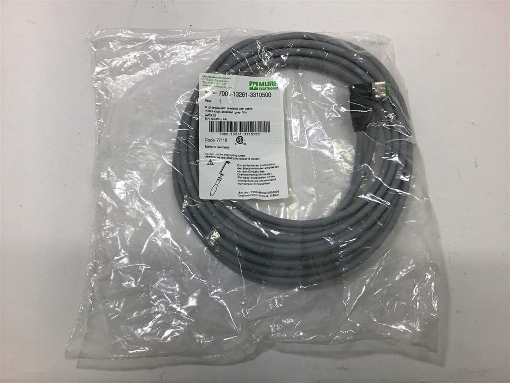 Murr Electronik 7000-13261-3310500 M12 Female 90 Shielded with Cable