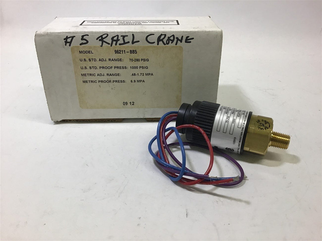 Barksdale 96211-BB5 Pressure Switch 1000 PSIG Proof Pressure
