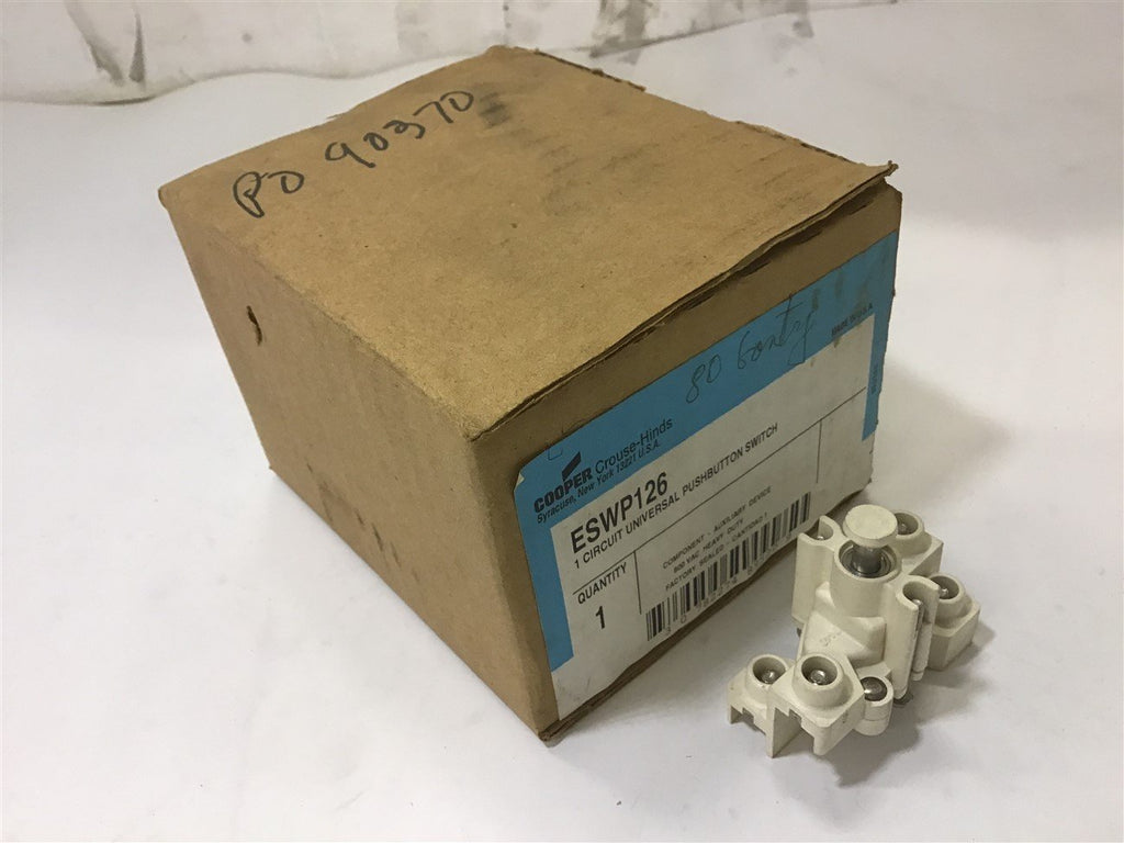 Cooper ESWP126 Circuit Universal Pushbutton Switch 600 Vac