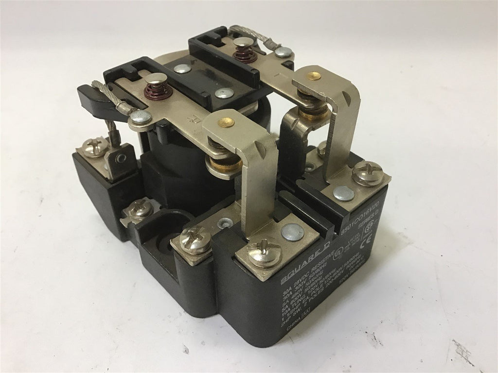 SQUARE D 8501CO16V20 GENERAL PURPOSE POWER RELAY SER D 120V 50/60HZ