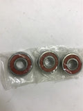 NTN 6201LLUC3 SEALED BALL BEARING LOT OF 3