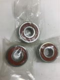 NTN 6201LLUC3 SEALED BALL BEARING LOT OF 3