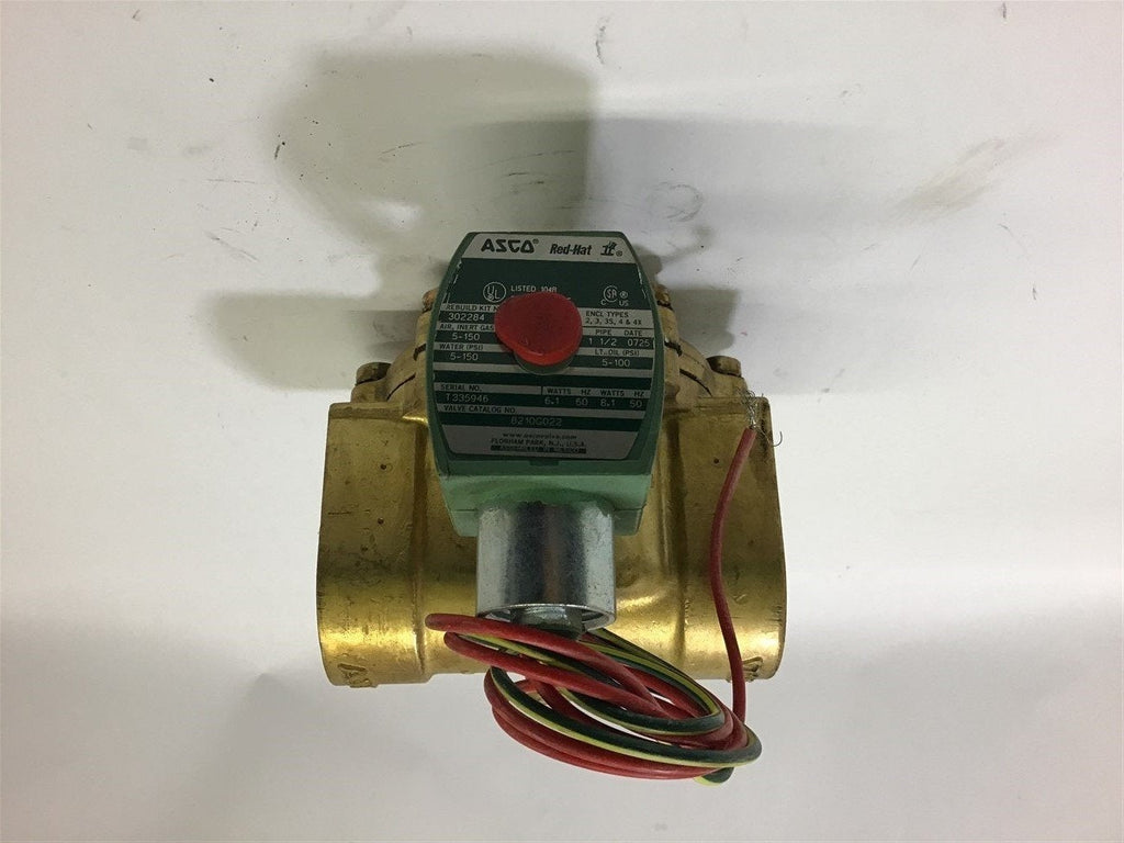 Asco 8210G022 Solenoid Valve 1-1/2" Pipe 5-150 PSI 6.14 Watts